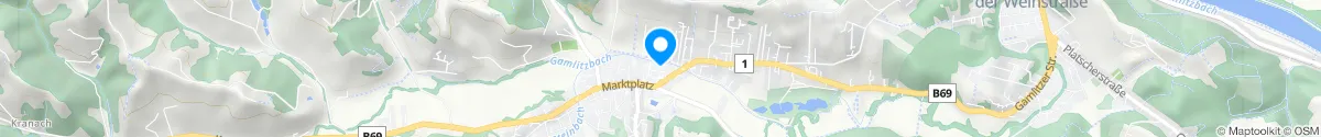 Kartendarstellung des Standorts für Urbani-Apotheke in 8462 Gamlitz